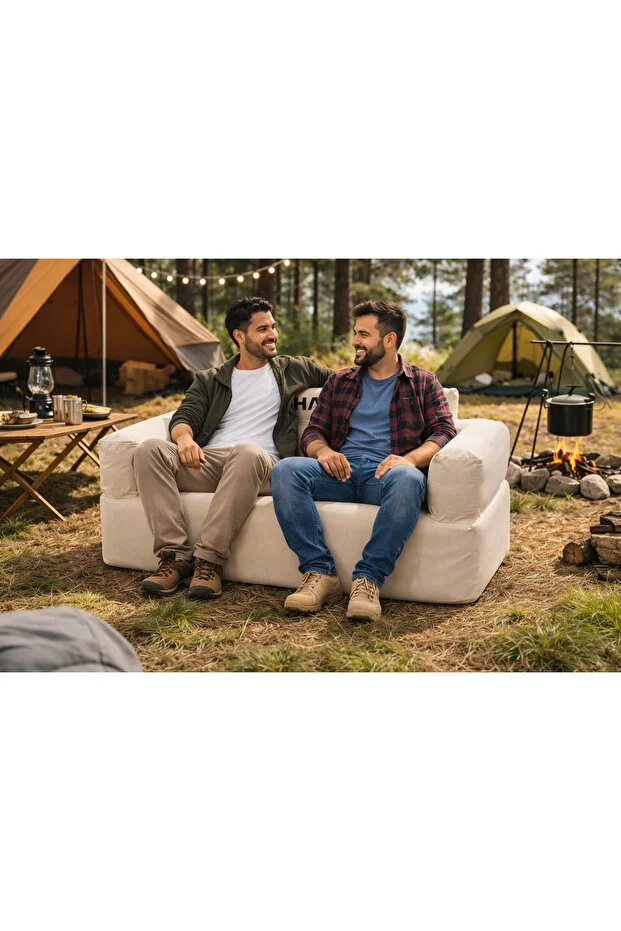 Kendi Kendine Şişen Şişme Kamp Koltuğu 4000mAh Şarjlı Su Tutmaz Premium 1000D Oxford Kumaş